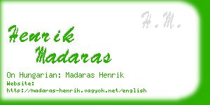 henrik madaras business card